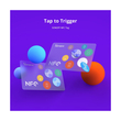 GloboStar® 80100 SONOFF 2 x PAIR NFC Tag Tap to Trigger Tap to Start Your Smart Life Carry-on or Sticker One Scene/NFC
