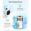 GloboStar® 80105 SONOFF S-CAM Slim Smart Home Security Camera WiFi 2.4GHz 1080P 130° Two Way Audio - Local & Cloud Storage - Nigh Vision - Motion Detection - Motion Alarm DC 5V 1A