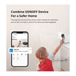 GloboStar® 80105 SONOFF S-CAM Slim Smart Home Security Camera WiFi 2.4GHz 1080P 130° Two Way Audio - Local & Cloud Storage - Nigh Vision - Motion Detection - Motion Alarm DC 5V 1A