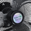 GloboStar® SOLARO-FAN 85352 Solar Fan Αυτόνομος Ηλιακός Επιδαπέδιος Ανεμιστήρας 25W 2 Λειτουργιών Ρεύματος με AC 220-240V ή με Φωτοβολταϊκό Panel 9V 12W & Επαναφορτιζόμενη Μπαταρία Li-ion 7.4V 4400mAh - 12 Ταχύτητες - Ενσωματωμένο USB 2.0 Charger Συσκευών - IP20 - Μ42 x Π20 x Υ35cm - Μαύρο & Ασημί - 2 Years Warranty
