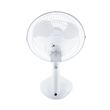 GloboStar® SOLARI-FAN 85354 Solar Fan Αυτόνομος Ηλιακός Επιτραπέζιος Ανεμιστήρας 25W 2 Λειτουργιών Ρεύματος με AC 220-240V ή με Φωτοβολταϊκό Panel 9V 12W & Επαναφορτιζόμενη Μπαταρία Li-ion 7.4V 4400mAh - 3 Ταχύτητες - IP20 - Μ24 x Π36 x Υ49cm - Λευκό - 2 Years Warranty