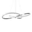 GloboStar® DEXTER 60915 Κρεμαστό Φωτιστικό Οροφής Design LED CCT 90W 10080lm 300° AC 220-240V - Εναλλαγή Φωτισμού μέσω Τηλεχειριστηρίου All In One Ψυχρό 6000k+Φυσικό 4500k+Θερμό 2700k Dimmable Φ73cm - Νίκελ Ασημί Βούρτσας - 3 Years Warranty