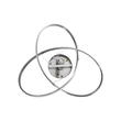 GloboStar® DEXTER 60915 Κρεμαστό Φωτιστικό Οροφής Design LED CCT 90W 10080lm 300° AC 220-240V - Εναλλαγή Φωτισμού μέσω Τηλεχειριστηρίου All In One Ψυχρό 6000k+Φυσικό 4500k+Θερμό 2700k Dimmable Φ73cm - Νίκελ Ασημί Βούρτσας - 3 Years Warranty