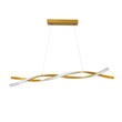 GloboStar® MORALES 61278 Κρεμαστό Φωτιστικό Οροφής Design LED CCT 54W 6048lm 200° AC 220-240V - Εναλλαγή Φωτισμού μέσω Τηλεχειριστηρίου All In One Ψυχρό 6000k+Φυσικό 4500k+Θερμό 2700k Dimmable Μ90 x Π14 x Υ14cm - Χρυσό Πλατίνα - 3 Years Warranty