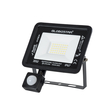 GloboStar® AURORA 61439 Επαγγελματικός Προβολέας LED 30W 3750lm 120° AC 220-240V με Ενσωματωμένο Ρυθμιζόμενο Αισθητήρα Κίνησης PIR - Αδιάβροχος IP67 - Μ16 x Π5 x Υ17.5cm - Μαύρο - Ψυχρό Λευκό 6000K - LUMILEDS Chips - TÜV Rheinland Certified - 3 Years Warranty
