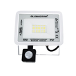 GloboStar® AURORA 61440 Επαγγελματικός Προβολέας LED 30W 3750lm 120° AC 220-240V με Ενσωματωμένο Ρυθμιζόμενο Αισθητήρα Κίνησης PIR - Αδιάβροχος IP67 - Μ16 x Π5 x Υ17.5cm - Λευκό - Ψυχρό Λευκό 6000K - LUMILEDS Chips - TÜV Rheinland Certified - 3 Years Warranty