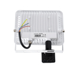 GloboStar® AURORA 61440 Επαγγελματικός Προβολέας LED 30W 3750lm 120° AC 220-240V με Ενσωματωμένο Ρυθμιζόμενο Αισθητήρα Κίνησης PIR - Αδιάβροχος IP67 - Μ16 x Π5 x Υ17.5cm - Λευκό - Ψυχρό Λευκό 6000K - LUMILEDS Chips - TÜV Rheinland Certified - 3 Years Warranty