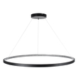 GloboStar® DIAMOND 61519 Κρεμαστό Φωτιστικό Δαχτυλίδι-Κύκλος LED CCT 75W 8400lm 360° AC 220-240V - Εναλλαγή Φωτισμού μέσω Τηλεχειριστηρίου All In One Ψυχρό 6000k+Φυσικό 4500k+Θερμό 2700k Dimmable Φ100cm - Μαύρο - 3 Years Warranty