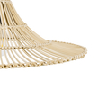 GloboStar® PALERMO 02208 Boho Κρεμαστό Φωτιστικό Πλέγμα Μονόφωτο 1 x E27 IP20 Μπεζ Ξύλο - Μ60 x Π60 x Υ20cm