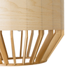 GloboStar® GALIA 02220 Boho Κρεμαστό Φωτιστικό Πλέγμα Μονόφωτο 1 x E27 IP20 Μπεζ & Καφέ Ξύλο - Μ30 x Π30 x Υ40cm