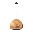 GloboStar® KAILANI 02243 Boho Κρεμαστό Φωτιστικό Καμπάνα Μονόφωτο 1 x E27 IP20 Καφέ Ξύλο - Μ40 x Π40 x Υ30cm