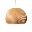 GloboStar® KAILANI 02243 Boho Κρεμαστό Φωτιστικό Καμπάνα Μονόφωτο 1 x E27 IP20 Καφέ Ξύλο - Μ40 x Π40 x Υ30cm