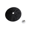GloboStar® COLOMBO 02279 Boho Επιτοίχιο Φωτιστικό Απλίκα Μονόφωτο 1 x E27 IP20 Μαύρη Ράφια - Μ40 x Π40 x Υ9cm