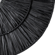 GloboStar® COLOMBO 02280 Boho Επιτοίχιο Φωτιστικό Απλίκα Μονόφωτο 1 x E27 IP20 Μαύρη Ράφια - Μ40 x Π40 x Υ9cm