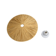 GloboStar® COLOMBO 02283 Boho Επιτοίχιο Φωτιστικό Απλίκα Μονόφωτο 1 x E27 IP20 Μπεζ Ράφια - Μ40 x Π40 x Υ9cm