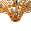 GloboStar® PALERMO 02308 Boho Φωτιστικό Οροφής Πλέγμα Μονόφωτο 1 x E27 IP20 Καφέ Ξύλο - Μ60 x Π60 x Υ36cm