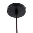 GloboStar® PALERMO 02310 Boho Κρεμαστό Φωτιστικό Πλέγμα Μονόφωτο 1 x E27 IP20 Καφέ Ξύλο - Μ60 x Π60 x Υ18cm