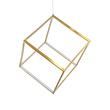 GloboStar® KIBOO 60930 Κρεμαστό Φωτιστικό Οροφής Design LED CCT 36W 4150lm 360° AC 220-240V - Εναλλαγή Φωτισμού μέσω Τηλεχειριστηρίου All In One Ψυχρό 6000k+Φυσικό 4500k+Θερμό 2700k Dimmable Μ40 x Π40 x Υ40cm - Χρυσό Πλατίνα - 3 Years Warranty