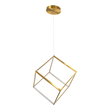 GloboStar® KIBOO 60930 Κρεμαστό Φωτιστικό Οροφής Design LED CCT 36W 4150lm 360° AC 220-240V - Εναλλαγή Φωτισμού μέσω Τηλεχειριστηρίου All In One Ψυχρό 6000k+Φυσικό 4500k+Θερμό 2700k Dimmable Μ40 x Π40 x Υ40cm - Χρυσό Πλατίνα - 3 Years Warranty