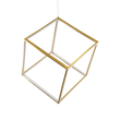 GloboStar® KIBOO 60930 Κρεμαστό Φωτιστικό Οροφής Design LED CCT 36W 4150lm 360° AC 220-240V - Εναλλαγή Φωτισμού μέσω Τηλεχειριστηρίου All In One Ψυχρό 6000k+Φυσικό 4500k+Θερμό 2700k Dimmable Μ40 x Π40 x Υ40cm - Χρυσό Πλατίνα - 3 Years Warranty