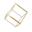 GloboStar® KIBOO 60930 Κρεμαστό Φωτιστικό Οροφής Design LED CCT 36W 4150lm 360° AC 220-240V - Εναλλαγή Φωτισμού μέσω Τηλεχειριστηρίου All In One Ψυχρό 6000k+Φυσικό 4500k+Θερμό 2700k Dimmable Μ40 x Π40 x Υ40cm - Χρυσό Πλατίνα - 3 Years Warranty