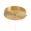 GloboStar® KIBOO 60930 Κρεμαστό Φωτιστικό Οροφής Design LED CCT 36W 4150lm 360° AC 220-240V - Εναλλαγή Φωτισμού μέσω Τηλεχειριστηρίου All In One Ψυχρό 6000k+Φυσικό 4500k+Θερμό 2700k Dimmable Μ40 x Π40 x Υ40cm - Χρυσό Πλατίνα - 3 Years Warranty