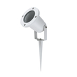 GloboStar® GARDELINI 61483 Καρφωτό Κινούμενο Φωτιστικό Σποτ Κήπου με Ντουί 1 x GU10 VDE Certified AC 220-240V Αδιάβροχο IP65 - Σώμα Αλουμινίου & Υψηλής Αντοχής Tempered Glass & Μ40cm VDE Καλώδιο Σύνδεσης - Φ10 x Υ30cm - Λευκό - 5 Χρόνια Εγγύηση