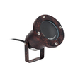 GloboStar® GARDELINI 61484 Καρφωτό Κινούμενο Φωτιστικό Σποτ Κήπου με Ντουί 1 x GU10 VDE Certified AC 220-240V Αδιάβροχο IP65 - Σώμα Αλουμινίου & Υψηλής Αντοχής Tempered Glass & Μ40cm VDE Καλώδιο Σύνδεσης - Φ10 x Υ30cm - Καφέ Εφέ Σκουριάς - 5 Χρόνια Εγγύηση
