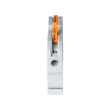 GloboStar® FAST-CONNECT 69904 Μονή Κλέμα Ράγας Ταχείας Σύνδεσης & Διακλάδωσης Καλωδίων για Ηλεκτρολογικούς Πίνακες - 1 x Είσοδος & 1 x Έξοδος με Συμβατή Διατομή Καλωδίων 0.2mm² έως 4mm² - 600V 32A Max - Μ4.5 x Π1 x Υ3.2cm - Γκρι & Πορτοκαλί - Πακέτο 10 Τεμαχίων - 5 Years Warranty