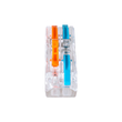 GloboStar® FAST-CONNECT 69907 Διπλή Κλέμα Ταχείας Σύνδεσης & Διακλάδωσης Καλωδίων - 2 x Είσοδοι & 2 x Έξοδοι με Συμβατή Διατομή Καλωδίων 0.08mm² έως 2.5mm² - 250V/4KV 32A Max - Μ2 x Π4 x Υ1.5cm - Διάφανο με Πορτοκαλί & Μπλε - Πακέτο 5 Τεμαχίων - 5 Years Warranty