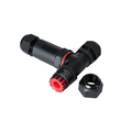 GloboStar® FAST-CONNECT 69917 Τριπλός Τ Αδιάβροχος IP68 Σύνδεσμος Ταχείας Σύνδεσης & Διακλάδωσης Καλωδίων - 1 x Είσοδος & 2 x Έξοδος - Εσωτερική Τριπλή Κλέμα με Συμβατή Διατομή Καλωδίων 3 x 0.5mm² έως 3 x 4mm² - 450V 24A Max - Μ10 x Π10 x Υ3cm - Μαύρο - 5 Years Warranty
