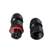 GloboStar® FAST-CONNECT 69920 Διπλός Ι Αδιάβροχος IP68 Σύνδεσμος Ταχείας Σύνδεσης & Διακλάδωσης Καλωδίων - 1 x Είσοδος & 1 x Έξοδος - Εσωτερική Τριπλή Κλέμα με Συμβατή Διατομή Καλωδίων 3 x 0.5mm² έως 3 x 1.5mm² - 450V 16A Max - Φ2.5 x Υ9cm - Μαύρο - 5 Years Warranty