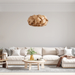 GloboStar® SARDIGNA 02218 Boho Κρεμαστό Φωτιστικό Πλέγμα Μονόφωτο 1 x E27 IP20 Καφέ Ξύλο - Μ60 x Π60 x Υ30cm