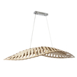 GloboStar® NANI 02285 Μοντέρνο Κρεμαστό Φωτιστικό Πλέγμα LED 36W 2880lm 120° AC 220-240V IP20 Φυσικό Λευκό 4500K Μπεζ Ξύλο - Μ48 x Π48 x Υ18cm - 2 Xρόνια Εγγύηση