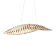 GloboStar® NANI 02285 Μοντέρνο Κρεμαστό Φωτιστικό Πλέγμα LED 36W 2880lm 120° AC 220-240V IP20 Φυσικό Λευκό 4500K Μπεζ Ξύλο - Μ48 x Π48 x Υ18cm - 2 Xρόνια Εγγύηση