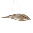 GloboStar® NANI 02285 Μοντέρνο Κρεμαστό Φωτιστικό Πλέγμα LED 36W 2880lm 120° AC 220-240V IP20 Φυσικό Λευκό 4500K Μπεζ Ξύλο - Μ48 x Π48 x Υ18cm - 2 Xρόνια Εγγύηση