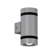 GloboStar® CANNONAL 60576 Φωτιστικό Τοίχου - Απλίκα Αρχιτεκτονικού Φωτισμού Εσωτερικού Χώρου Up & Down LED 10W 1150lm 30° AC 220-240V IP20 Μ5 x Π6.5 x Υ11cm - Θερμό Λευκό 2700K - Γκρι Ανθρακί με Μαύρο - Bridgelux Chip - 3 Χρόνια Εγγύηση