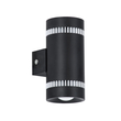 GloboStar® CANNONAL 60577 Φωτιστικό Τοίχου - Απλίκα Αρχιτεκτονικού Φωτισμού Εσωτερικού Χώρου Up & Down LED 10W 1150lm 30° AC 220-240V IP20 Μ5 x Π6.5 x Υ11cm - Θερμό Λευκό 2700K - Μαύρο με Λευκό - Bridgelux Chip - 3 Χρόνια Εγγύηση