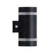 GloboStar® CANNONAL 60577 Φωτιστικό Τοίχου - Απλίκα Αρχιτεκτονικού Φωτισμού Εσωτερικού Χώρου Up & Down LED 10W 1150lm 30° AC 220-240V IP20 Μ5 x Π6.5 x Υ11cm - Θερμό Λευκό 2700K - Μαύρο με Λευκό - Bridgelux Chip - 3 Χρόνια Εγγύηση