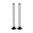 GloboStar® DIGICOLUMN 90760 Σετ 2 Μοντέρνα Επιτραπέζια Φωτιστικά Γραφείου Digital Pixel Symphony Bars LED 16W 1280lm 180° DC 5V με USB 2.0 IP20 - Εναλλαγή Φωτισμού μέσω Τηλεχειριστηρίου - Πολύχρωμα RGB - Dimmable - Μαύρο - Φ3 x Υ45cm - Συσκευασία 2 Τεμαχίων - 2 Χρόνια Εγγύηση