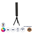 GloboStar® DIGICOLUMN 90761 Μοντέρνο Επιτραπέζιο Φωτιστικό Γραφείου WiFi Digital Pixel Rhythm Music Bar LED 8W 640lm 90° DC 5V με USB 2.0 & WiFi Mobile APP IP20 - Εναλλαγή Φωτισμού μέσω WiFi Εφαρμογής - Πολύχρωμο RGB - Dimmable - Μαύρο - Μ2.3 x Π2.5 x Υ19cm - 2 Χρόνια Εγγύηση
