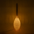 GloboStar® PARADIS 01845 Boho Επιδαπέδιο Φωτιστικό Μονόφωτο 1 x E27 IP20 Μπεζ Ξύλο - Μ40 x Π40 x Υ150cm