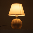 GloboStar® HASUMI 01957 Boho Επιτραπέζιο Φωτιστικό Πορτατίφ Μονόφωτο 1 x E27 AC220-240V IP20 - Φ19 x Υ30cm - Μπεζ Ξύλινο Ρατάν Πλέγμα με Λευκό Καπέλο GloboStar® HASUMI 01957 Boho Επιτραπέζιο Φωτιστικό Πορτατίφ Μονόφωτο 1 x E27 AC220-240V IP20 - Φ19 x Υ30cm - Μπεζ Ξύλινο Ρατάν Πλέγμα με Λευκό Καπέλο