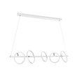 GloboStar® CIRCOLARE 61320 Κρεμαστό Φωτιστικό Οροφής Design LED CCT 75W 8400lm 360° AC 220-240V - Εναλλαγή Φωτισμού μέσω Τηλεχειριστηρίου All In One Ψυχρό 6000k+Φυσικό 4500k+Θερμό 2700k Dimmable Μ120 x Π25 x Υ25cm - Λευκό - 3 Χρόνια Εγγύηση
