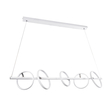 GloboStar® CIRCOLARE 61320 Κρεμαστό Φωτιστικό Οροφής Design LED CCT 75W 8400lm 360° AC 220-240V - Εναλλαγή Φωτισμού μέσω Τηλεχειριστηρίου All In One Ψυχρό 6000k+Φυσικό 4500k+Θερμό 2700k Dimmable Μ120 x Π25 x Υ25cm - Λευκό - 3 Χρόνια Εγγύηση