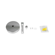GloboStar® DIY 77502 Επιτοίχια Στρογγυλή Ροζέτα - Βάση για 1 Κρεμαστό Φωτιστικό - Φ10 x Υ2cm - Χρώμιο / Νίκελ - Μεταλλικό - 5 Χρόνια Εγγύηση
