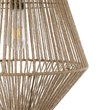 GloboStar® CAYMAN 01853 Boho Κρεμαστό Φωτιστικό Πλέγμα Μονόφωτο 1 x E27 IP20 Μπεζ Σχοινί - Μ40 x Π40 x Υ60cm