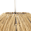 GloboStar® ARCHIPELAGO 01913 Boho Κρεμαστό Φωτιστικό Πλέγμα Μονόφωτο 1 x E27 IP20 Μπεζ Ξύλο - Μ80 x Π80 x Υ100cm