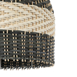 GloboStar® BARBADOS 01944 Boho Κρεμαστό Φωτιστικό Καμπάνα Μονόφωτο 1 x E27 IP20 Μπεζ & Χακί Ξύλο - Μ40 x Π40 x Υ45cm