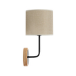 GloboStar® MANU 02043 Μοντέρνο Επιτοίχιο Φωτιστικό Απλίκα Μονόφωτο 1 x E27 IP20 Μαύρο Μέταλλο, Μπεζ Ξύλο με Μπεζ Ύφασμα - Μ18 x Π20 x Υ37cm GloboStar® MANU 02043 Μοντέρνο Επιτοίχιο Φωτιστικό Απλίκα Μονόφωτο 1 x E27 IP20 Μαύρο Μέταλλο, Μπεζ Ξύλο με Μπεζ Ύφασμα - Μ18 x Π20 x Υ37cm